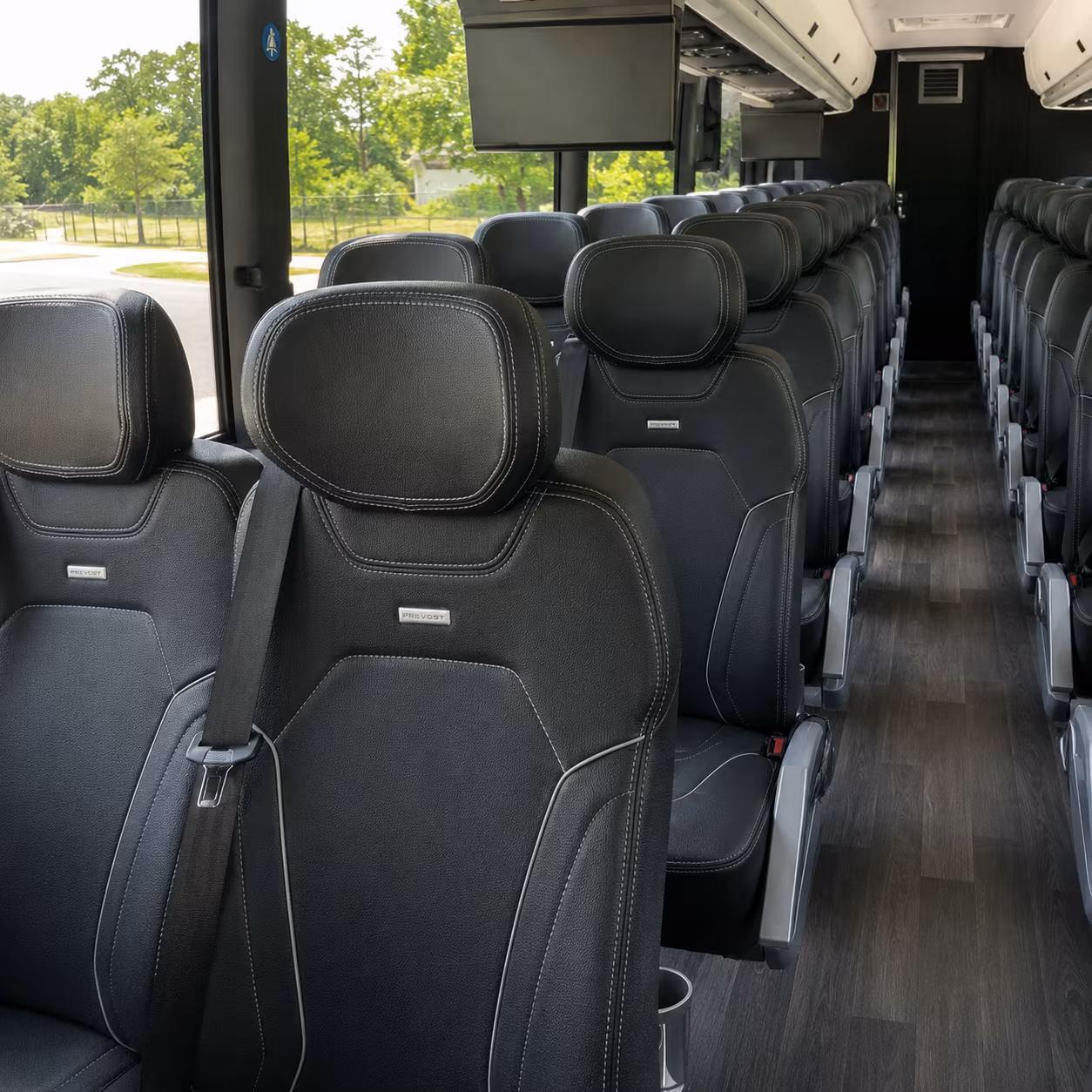 tulare 56 passenger charter bus interior