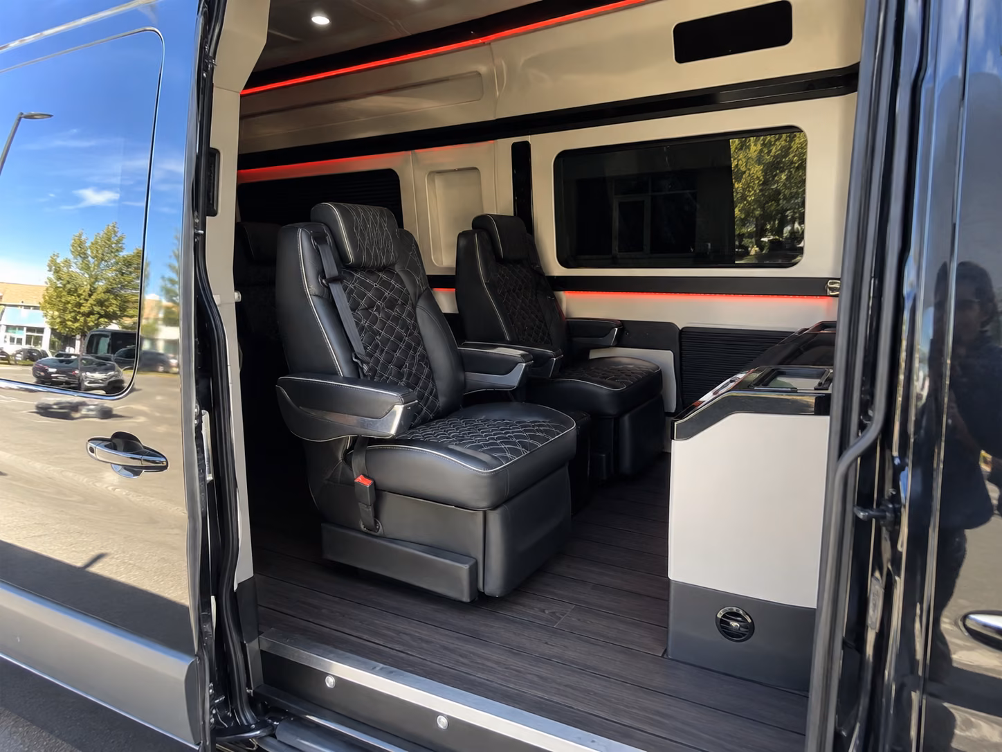 tulare corporate event transportation onboard seating