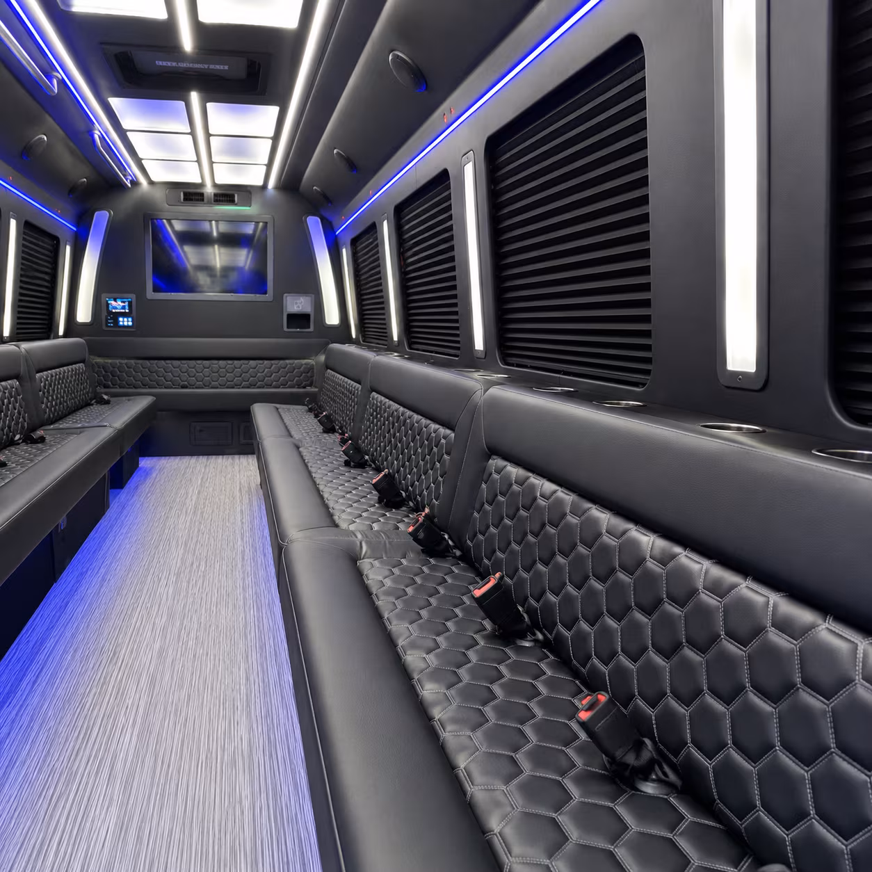 tulare party bus rental interior